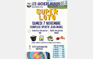 LOTO du Club samedi 7 novembre 2026